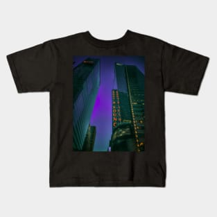 Purple Sky, Manhattan, New York City Kids T-Shirt